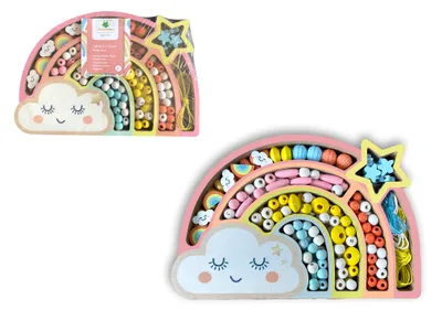 Immagine prodotto di Set di perline in legno - SYCOMORE - Arcobaleno - Dai 4 anni in su