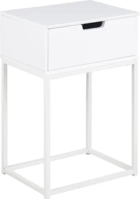 Image de Mike Table de chevet, blanc.