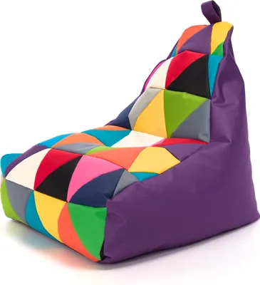 Obrázek produktu pro Ecopuf, Keiko Patchwork køeslo Outdoor, sedací vak, Fialová Nc5, S