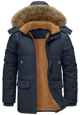 Imagen del producto de Parka de invierno con forro de polar y capucha desmontable
