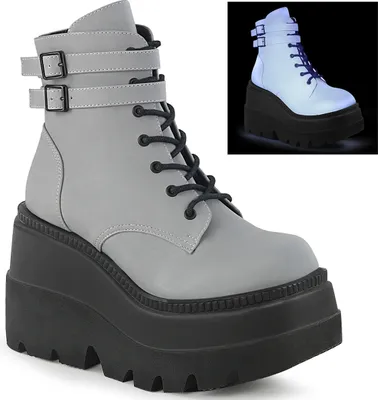 Produktbild von SHAKER-52 Damen Booties von DemoniaCult, Grau  , EU 42, US 12