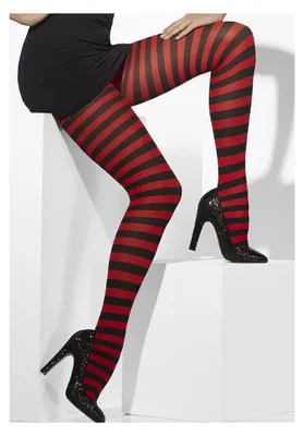 Produktbild von Fever Punk Strumpfhose rot-schwarz