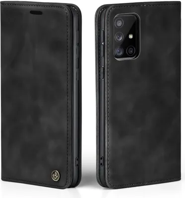 Produktbild von Handy Hülle für Samsung Galaxy A51 Klapphülle Bookcase Flip Cover Handy Tasche Etui Farbe: Schwarz