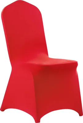 Image de SucceBuy lot de 50 housses de chaises en polyester Élasthanne, lavables et amovibles, idéales pour les mariages, banquets, salles à manger ou restaurants. Convient aux chaises de 51 x 45 x 95 cm, en rouge.