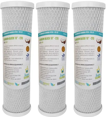 Aktivkohlefilter 10" 3er-Pack für Trinkwasser und Umkehrosmose