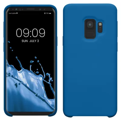 Produktbild von kwmobile Handyhülle für Samsung Galaxy S9 Hülle - Case Silikon - Kabelloses Laden - Schutzhülle Cover in Blue Reef