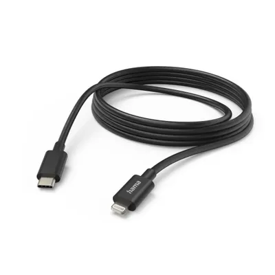 Obrázok produktu pre Hama 00201599, 3 m, Lightning, USB C, Samec, Samec, Čierna