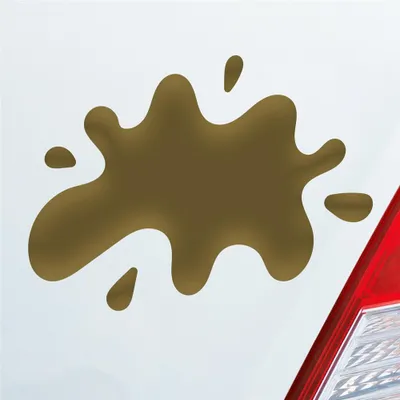 Produktbild von Auto Aufkleber Splash Farbkleks 13x10 cm Gold Sticker Heckscheibenaufkleber