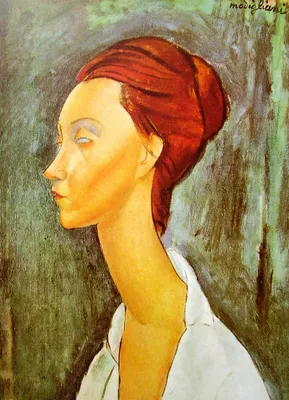 Produktbild von Legendarte - Kunstdruck auf Leinwand - Porträt von Lunia Czechowska Amedeo Modigliani - Wanddeko, Canvas cm. 50x70