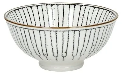 Obrázek produktu pro Miska na snídani Pomax Alto, porcelán, černá/bílá, průměr 12 cm, výška 6 cm