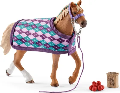 Produktbild von Schleich - Tierfiguren, Englisches Vollblut mit Decke; 42360