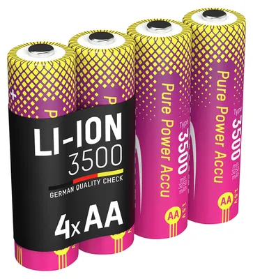 Productafbeelding van ANSMANN 1312-0042 ANSMANN Akkus Pure Power Li-Ion Mignon AA 3.500 mAh, 4 St.