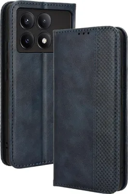 Produktbild von Xiaomi Poco X6 Pro 5G Hülle - Coverup Vintage Style Klapphülle - Blau