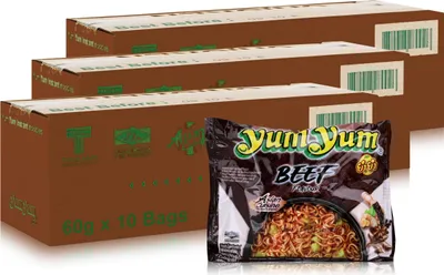 Produktbild von Yum Yum Instant Nudeln Rind 60g - BEEF - Fertiggericht (30er Pack)