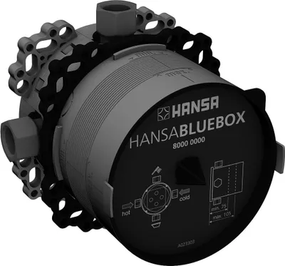 Produktbild von Hansa Unterputz-Grundeinheit HANSABLUEBOX, Vorabsperrung, Einbautiefe 75–105mm