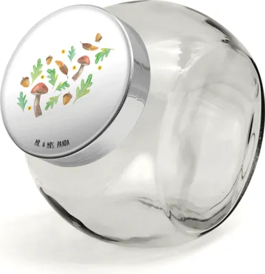 Produktbild von Mr. & Mrs. Panda keksglas Waldträume Design XL 2000ml - Weiß - Geschenk, Kaffeedose, Aufbewahrungsdose, Vorratsbehälter, Wald, Frischhaltedose, Eiche, Blätter, Teedose