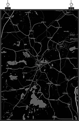 Produktbild von Mr. & Mrs. Panda Bild Angermünde DIN A4 - Geschenk, Wandbild, drucke, Stadt, Dorf Karte Landkarte Map Stadtplan, Wanddekoration, Wanddeko