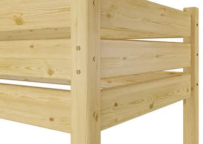 Immagine prodotto di Letto a castello in Pino PER ADULTI 80x190 con doghe rigide e materassi 60.16-08-190M