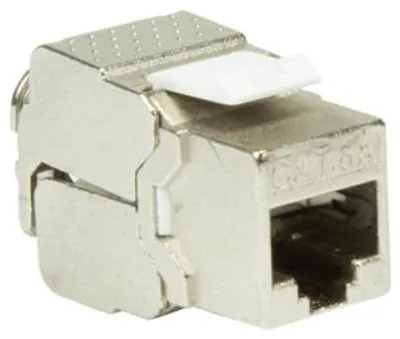 Productafbeelding van LogiLink CAT 6A keystone-connector, STP, AWG 22-24, gereedschaploos, 17,2 mm (verpakking met 1 stuk)
