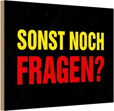 Produktbild von vianmo Holzschild 20x30 cm sonst noch Fragen Spruch Zitat