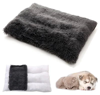Imagen del producto de Cama para perros de felpa, 80x55 cm, lavable, antideslizante, para perros y gatos