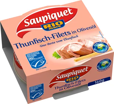Immagine prodotto di MSC Saupiquet Rio Mare filetti di tonno in olio d'oliva in scatola 160g
