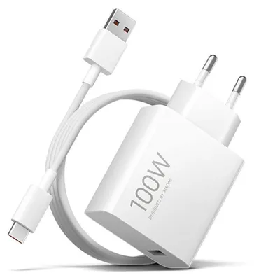 Immagine prodotto di Xiaomi Caricatore Di Rete 100W HyperCharge Type-A MDY-19-ER + Cavo USB-A A USB-C 1M