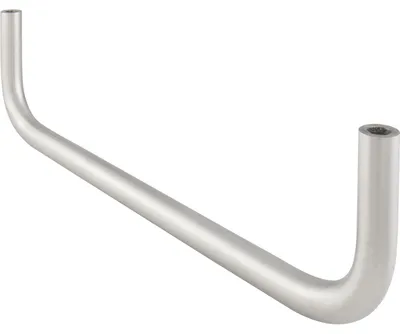 U-förmige Kleiderstange, Edelstahl gebürstet, 252 x 65 mm, ø 12 mm
