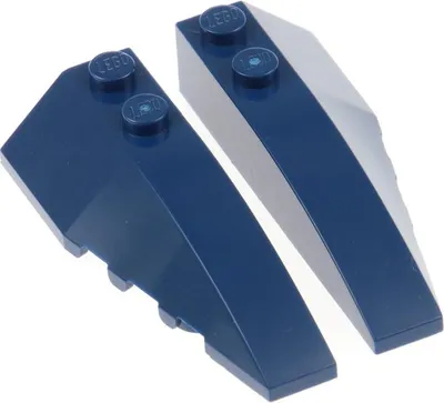 Produktbild von 2x Lego Keil Stein 6x2x1 dunkel blau rechts links 6501128 41747 6528008 41748