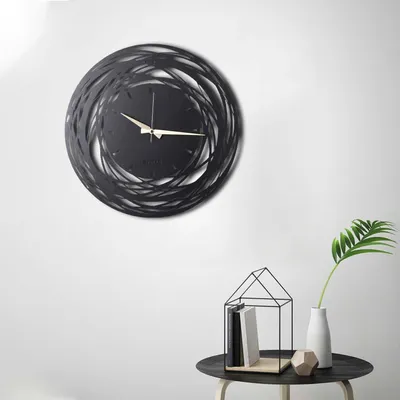 Immagine prodotto di Opviq, WATCH-042, Orologi da parete, nero, metallo, 50 x 50 cm