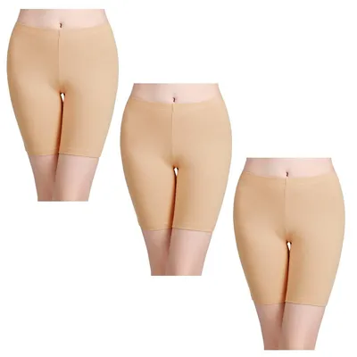 Imagen del producto de Conjunto de 3 boxers de algodón para mujer – Calzoncillos tipo bóxer transpirables y elásticos
