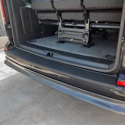 Image de Protection du seuil de chargement Pare-chocs pour VW T5 Transporter tous 2003-2015 Noir ABS