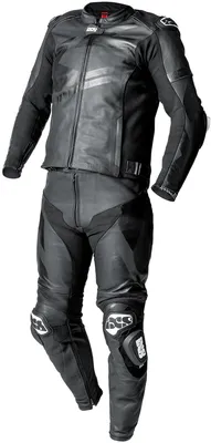 Immagine prodotto di Tuta da moto in pelle IXS Ace 1.0 a due pezzi, nera, taglia 48