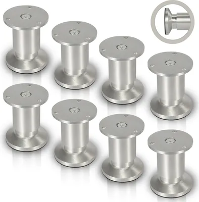 Produktbild von Aopunly 8er Set Möbelfüße Tischbein Set Sofafüße Möbelbeine Bettstützen Sofafüße Schrankfuß Möbelbeine Alu 4x100mm