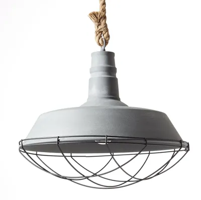 Produktbild von Brilliant Rope Pendelleuchte 47cm E27 Grau Beton 93614/70