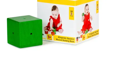 Obrázok produktu pre Zvuková hračka, zvoniaca stavebnica, zelená ŠxVxH 7x7x7cm NOVINKA