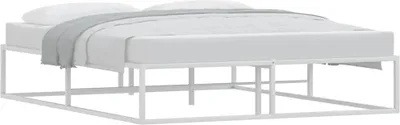 Image de vidaXL Cadre de lit sans matelas blanc 160x200 cm métal