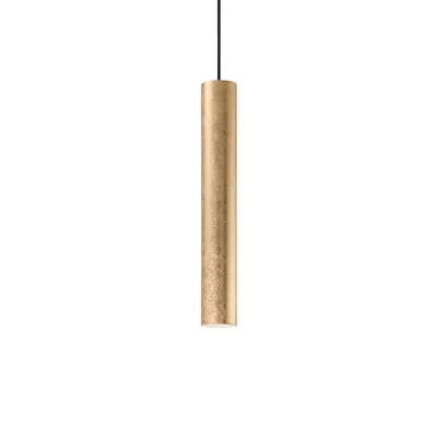 Obrázok produktu pre Ideal Lux 141817 Look závesné svetlo valec Ø 6 cm pravé plátkové zlato