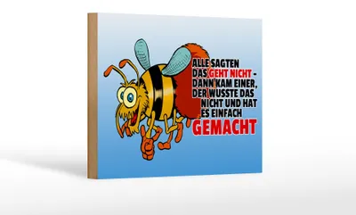 Produktbild von Holzschild Spruch 18x12cm Alle sagten das geht nicht