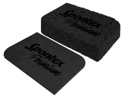 Produktbild von SPONTEX PREMIUM–Quellschwamm, schwarz, 3er Pack, aus 100% biologisch abbaubarer