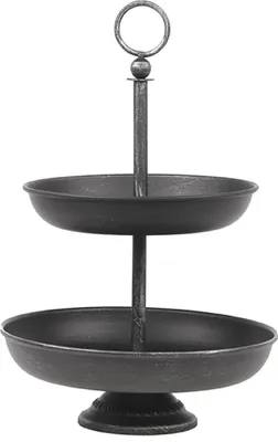 Produktbild von LABEL51 Etagere 26x26x38 cm Antik-Schwarz