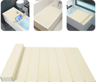 Zdjęcie produktu dla pokrywa wanny 70*160*0.65cm, składana pokrywa wanny, deska do kąpieli, żółta