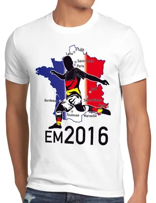 Produktbild von style3 EM 2026 Deutschland Fan Herren T-Shirt Frankreich alle Spielorte