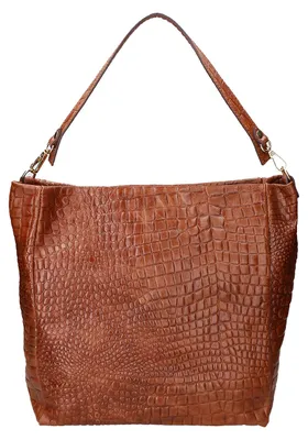 Image de Sac bandoulière pour femmes de la marque Lux, en véritable cuir, avec motif crocodile, et bandoulière réglable. Fabriqué en Italie