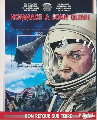 Produktbild von Briefmarken Zentralafrikanische Republik 2017 Mi Block 1619 (kompl. Ausgabe) postfrisch John Glenn