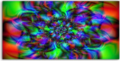 Produktbild von Coloray Acrylbild 120x60  Wandbild Acrylbilder Kunst Kreis Mandala Ornament abstrakt