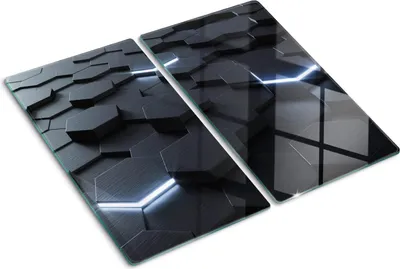 Obrázek produktu pro Kryt varné desky – Kryt na indukční desku – Ochranná skleněná deska – 2x30x52 cm– Skleněné ochranné desky na sporák –Tvrzené sklo –Abstrakce