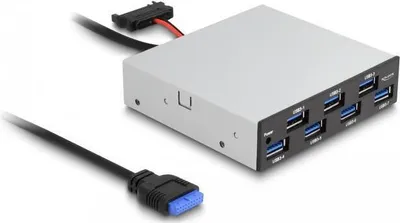 Zdjęcie produktu dla Panel przedni DELOCK 3,5" USB 5 Gb/s 7 x USB Typ-A