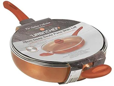Productafbeelding van Diepe Saute Pan 28cm Met Deksel - Keramische Antiaanbaklaag - Geschikt Voor Inductie