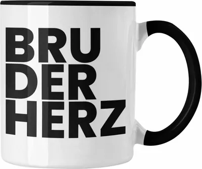 Produktbild von Trendation - Bester Bruder Tasse Geschenk Geburtstag Weihnachten Lustig Bruderherz Geschenkideen Erwachsen (Schwarz)